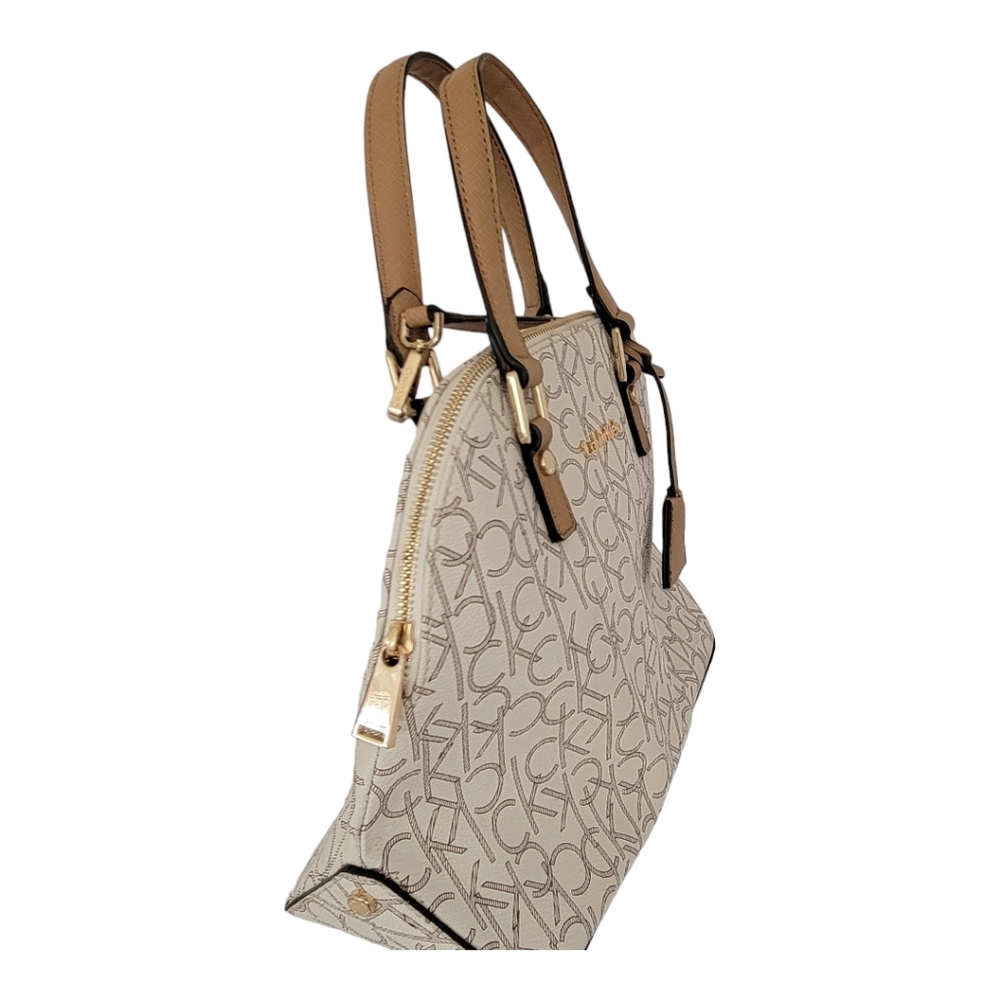 Calvin Klein Ronda Monogram Satchel handbag - Picture 4 of 8